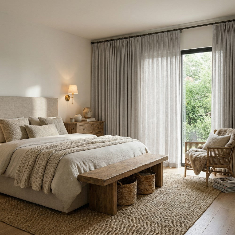 Keily Classic Faux Linen Curtains