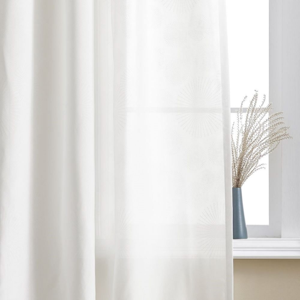 Keira Embossed Fireworks Sheer Curtains