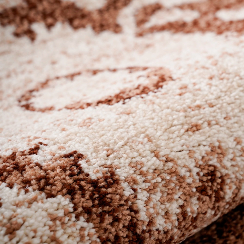 Tapis en polypropylène à médaillon floral vieilli Kellan