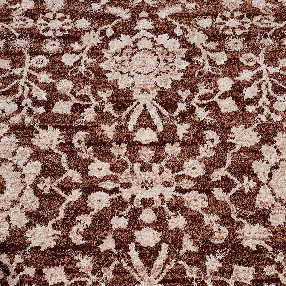 Tapis en polypropylène à médaillon floral vieilli Kellan