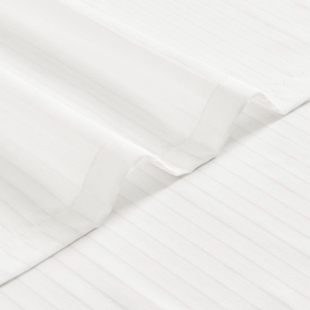 Kerry Striped White Sheer Curtains