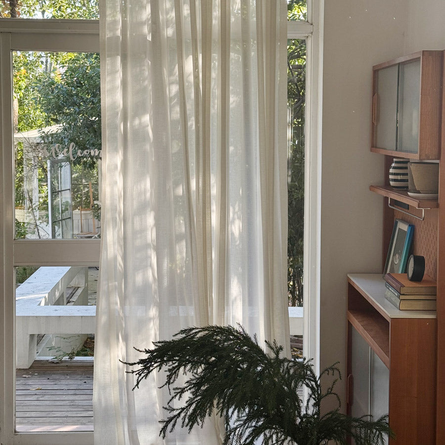 Kodi Light Filtering Linen Sheer Curtains