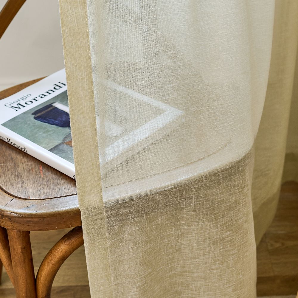 Kodi Light Filtering Linen Sheer Curtains