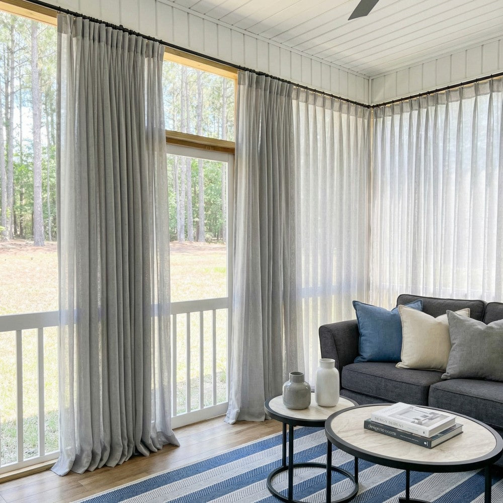 Kodi Light Filtering Linen Sheer Curtains