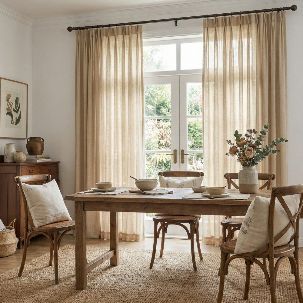Kodi Light Filtering Linen Sheer Curtains