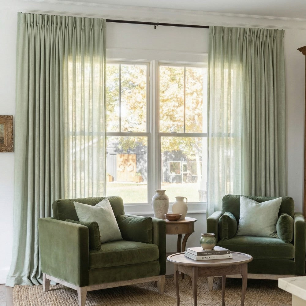 Kodi Light Filtering Linen Sheer Curtains