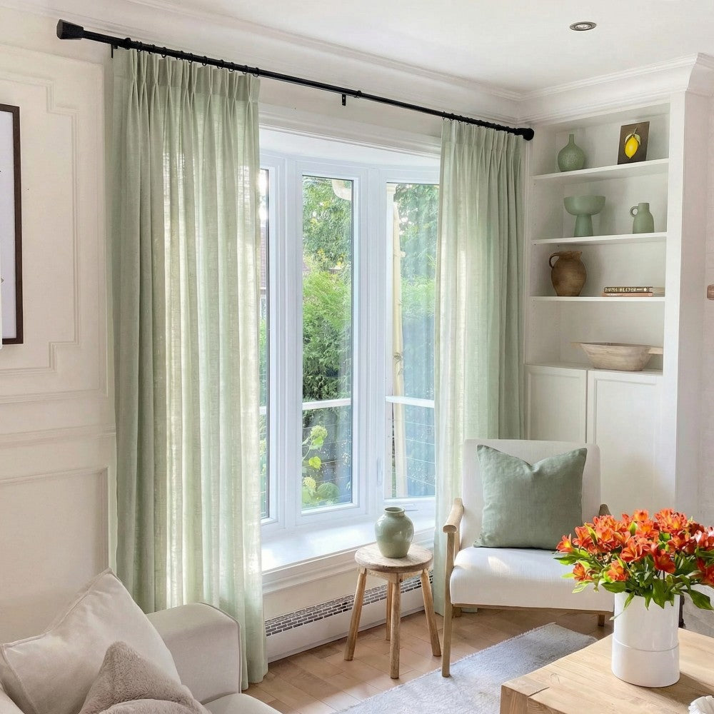 Kodi Light Filtering Linen Sheer Curtains