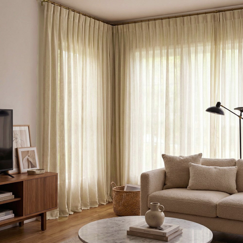 Kodi Light Filtering Linen Sheer Curtains
