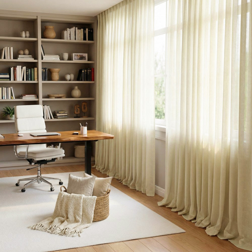 Kodi Light Filtering Linen Sheer Curtains