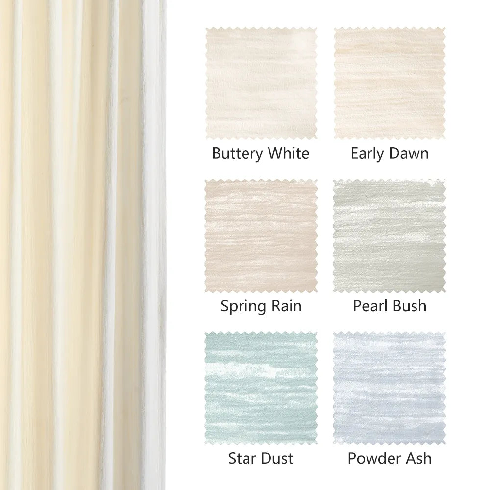 Lacey Cashmere-Like Wood Grain Textured Curtains