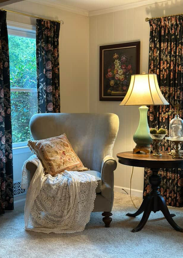 Klara - Large Floral Curtains For 1978 Cape Cod style Home