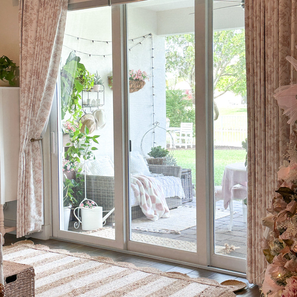 Larissa Hibiscus Flower Botanical Printed Curtains