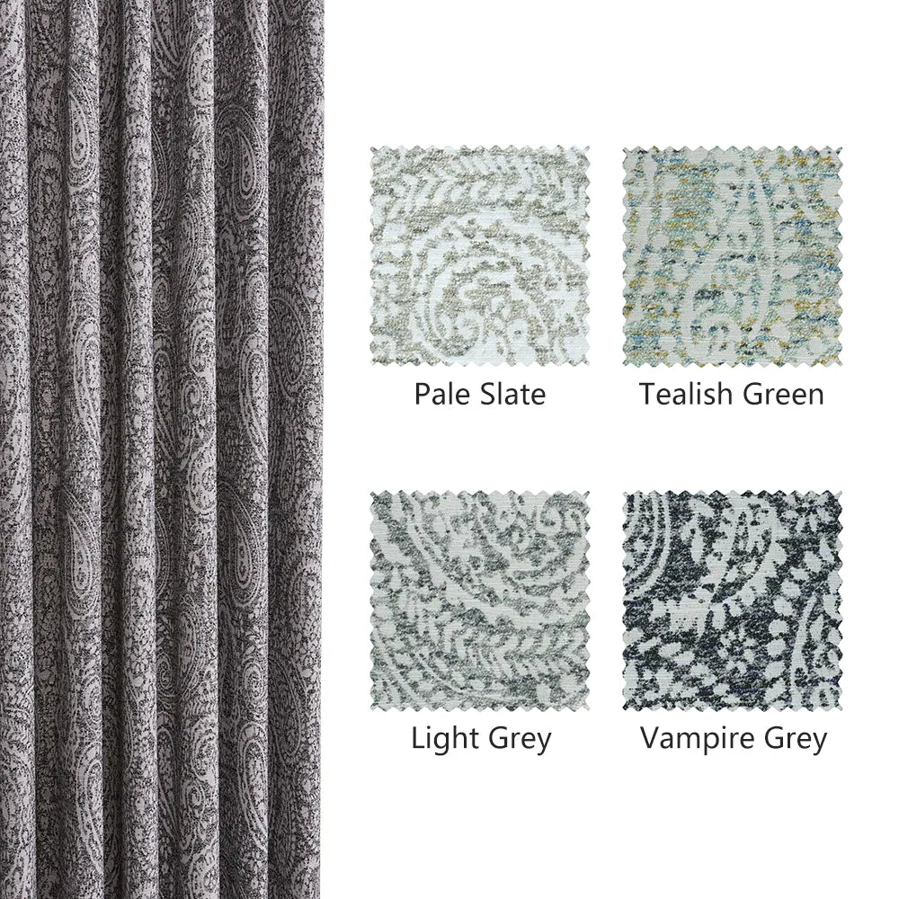 Laura Paisley Pattern Jacquard Curtains