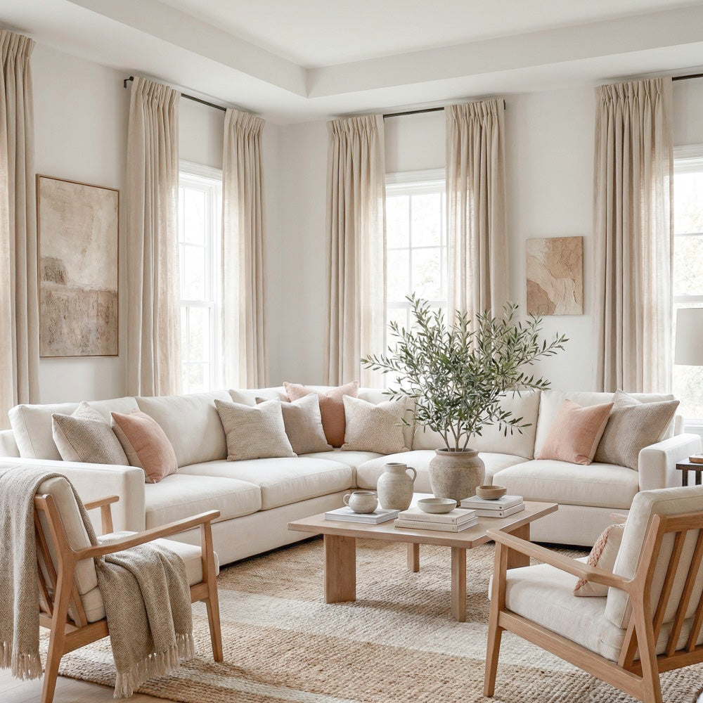 Leah Cotton Texture White Sheer Curtains