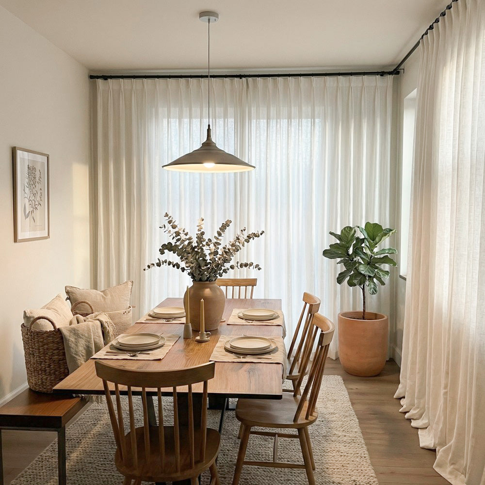 Leah Cotton Texture White Sheer Curtains