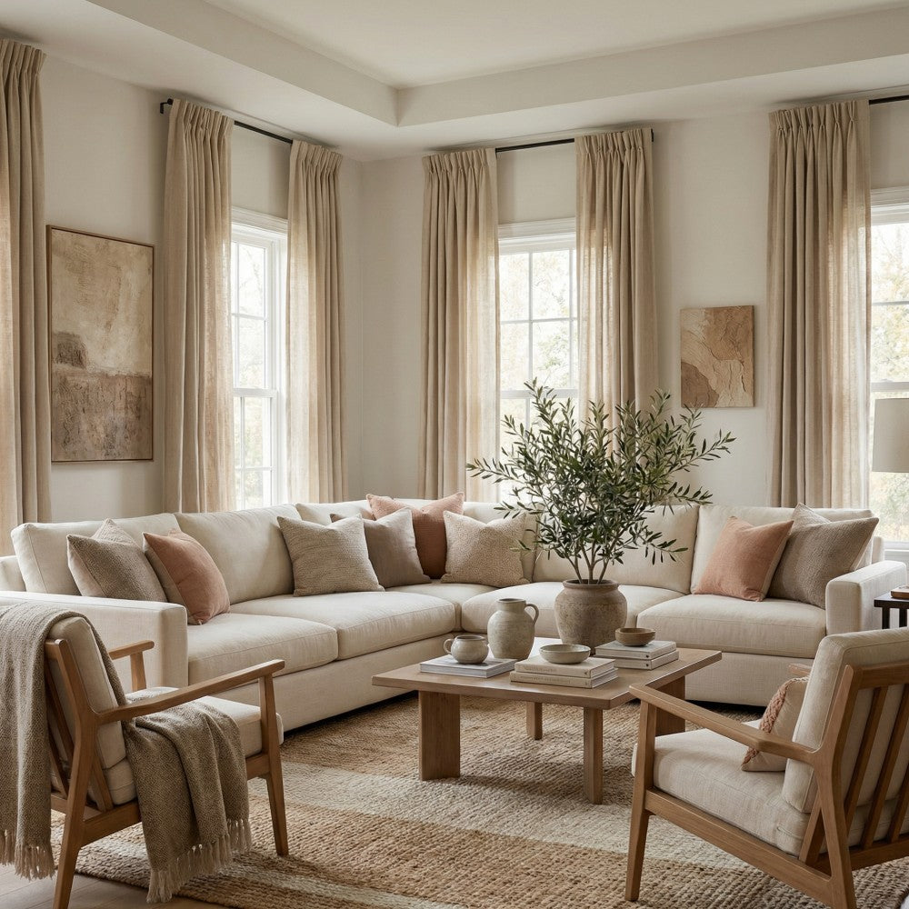 Leah Cotton Texture White Sheer Curtains