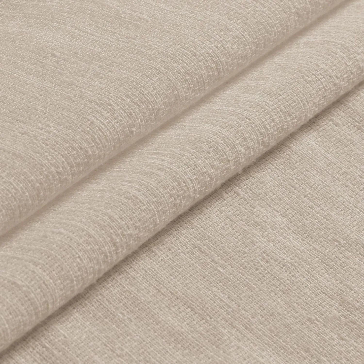 Leah Cotton Texture White Sheer Curtains