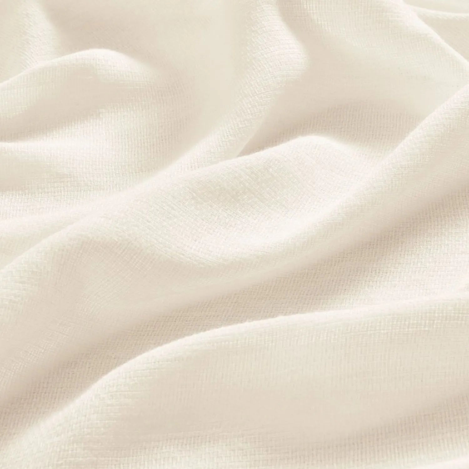 Leah Cotton Texture White Sheer Curtains