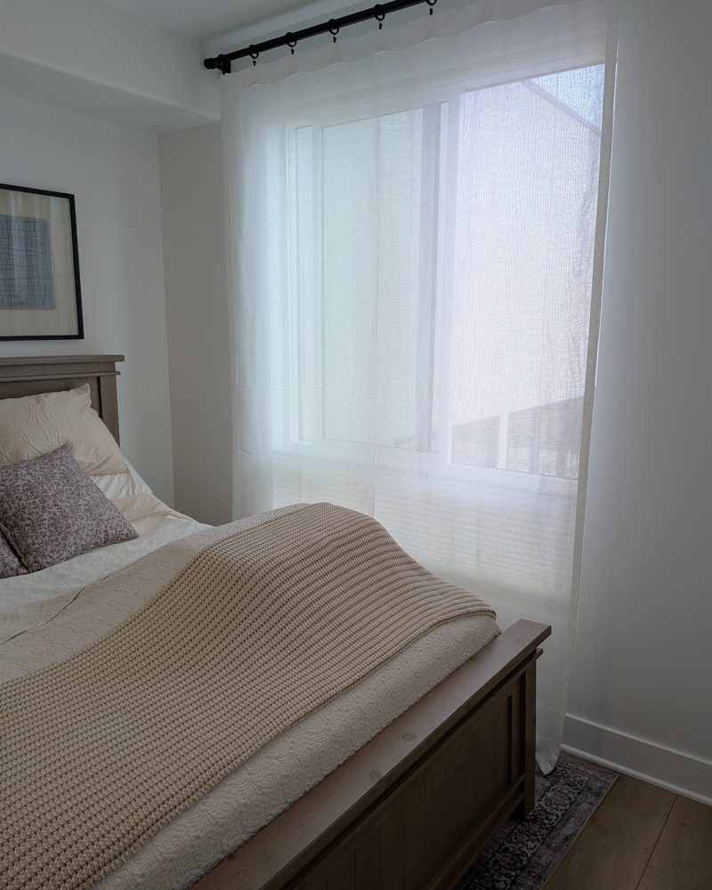 Leah Cotton Texture White Sheer Curtains