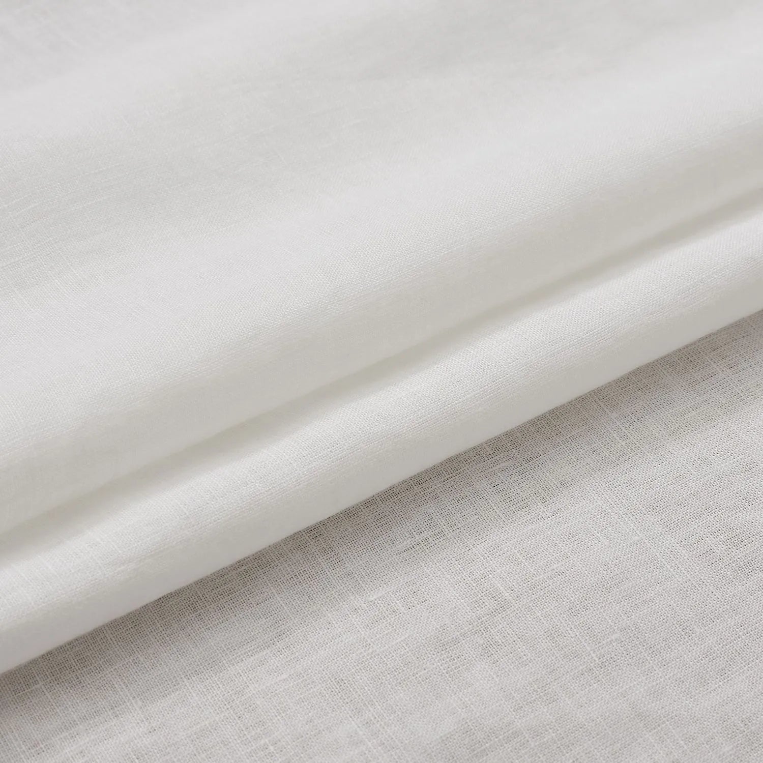 Lelio White 100% Pure Linen Sheer Curtains