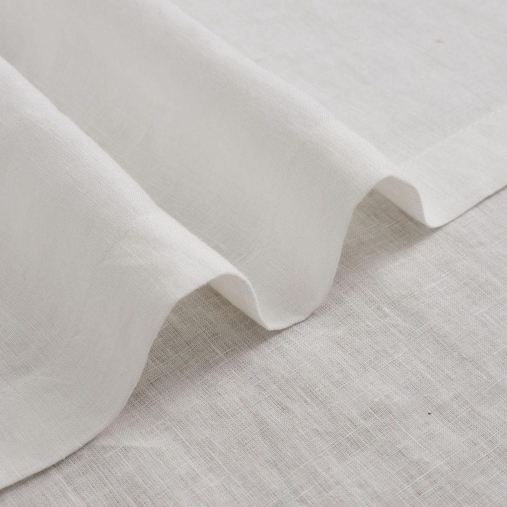Lelio White 100% Pure Linen Sheer Curtains