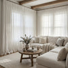Lelio White 100% Pure Linen Sheer Curtains