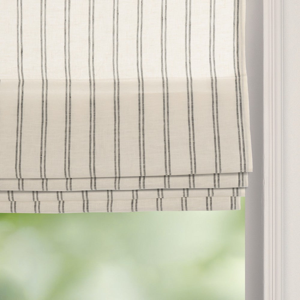 Voss Pinstripe Linen Roman Shade