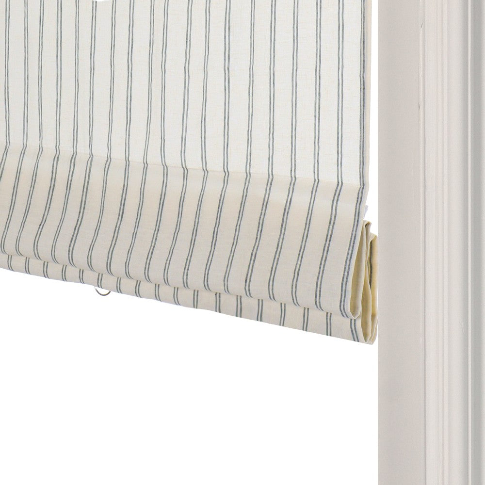 Voss Pinstripe Linen Roman Shade