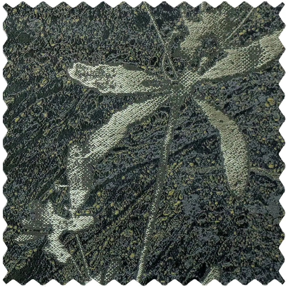 Lily Floral Leaf Jacquard Curtains