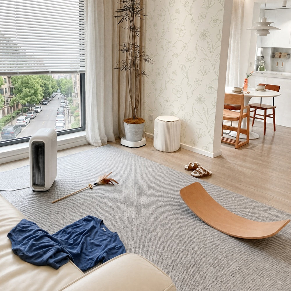 Tapis sur mesure texturé en laine douce Liora
