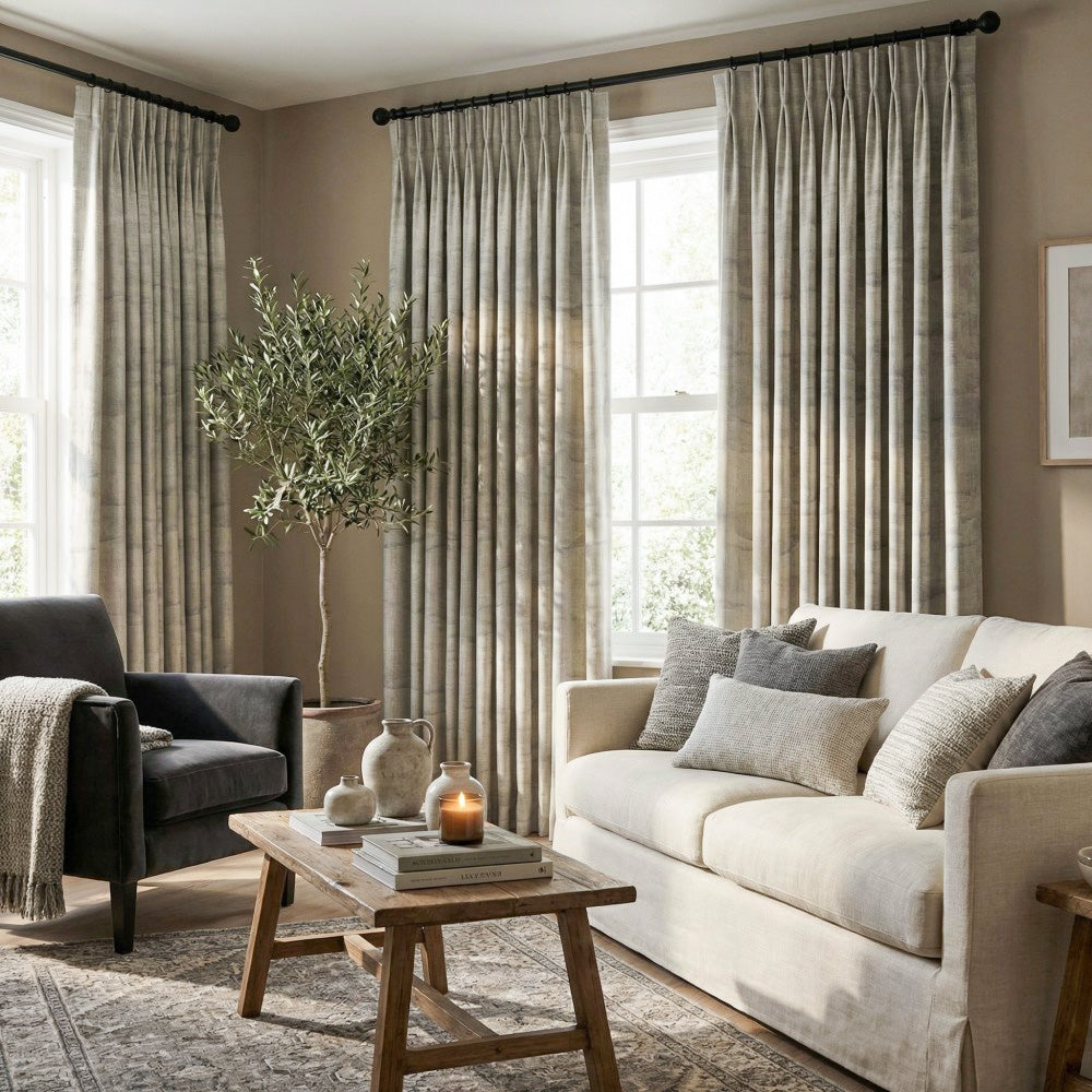 Luster Ripple Abstract Curtains