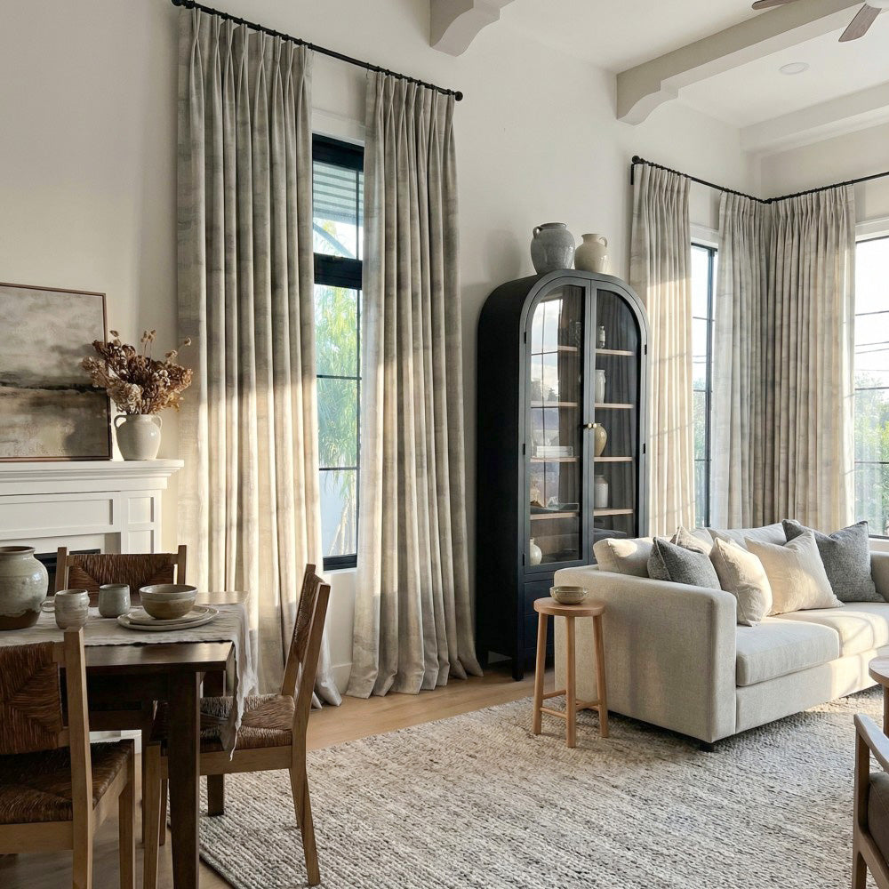 Luster Ripple Abstract Curtains