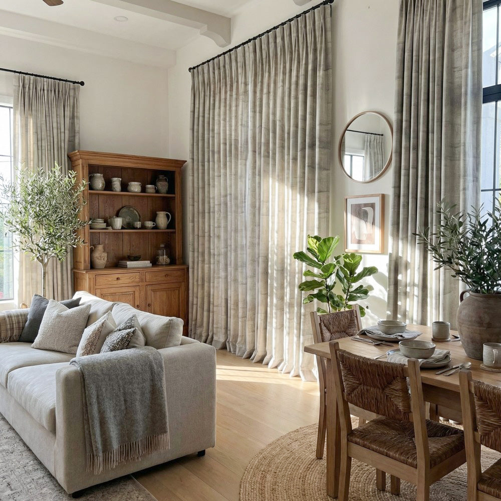 Luster Ripple Abstract Curtains