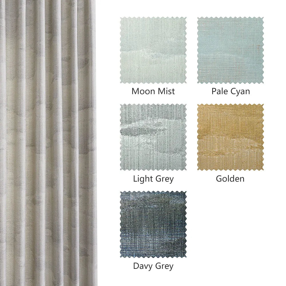 Luster Ripple Abstract Curtains