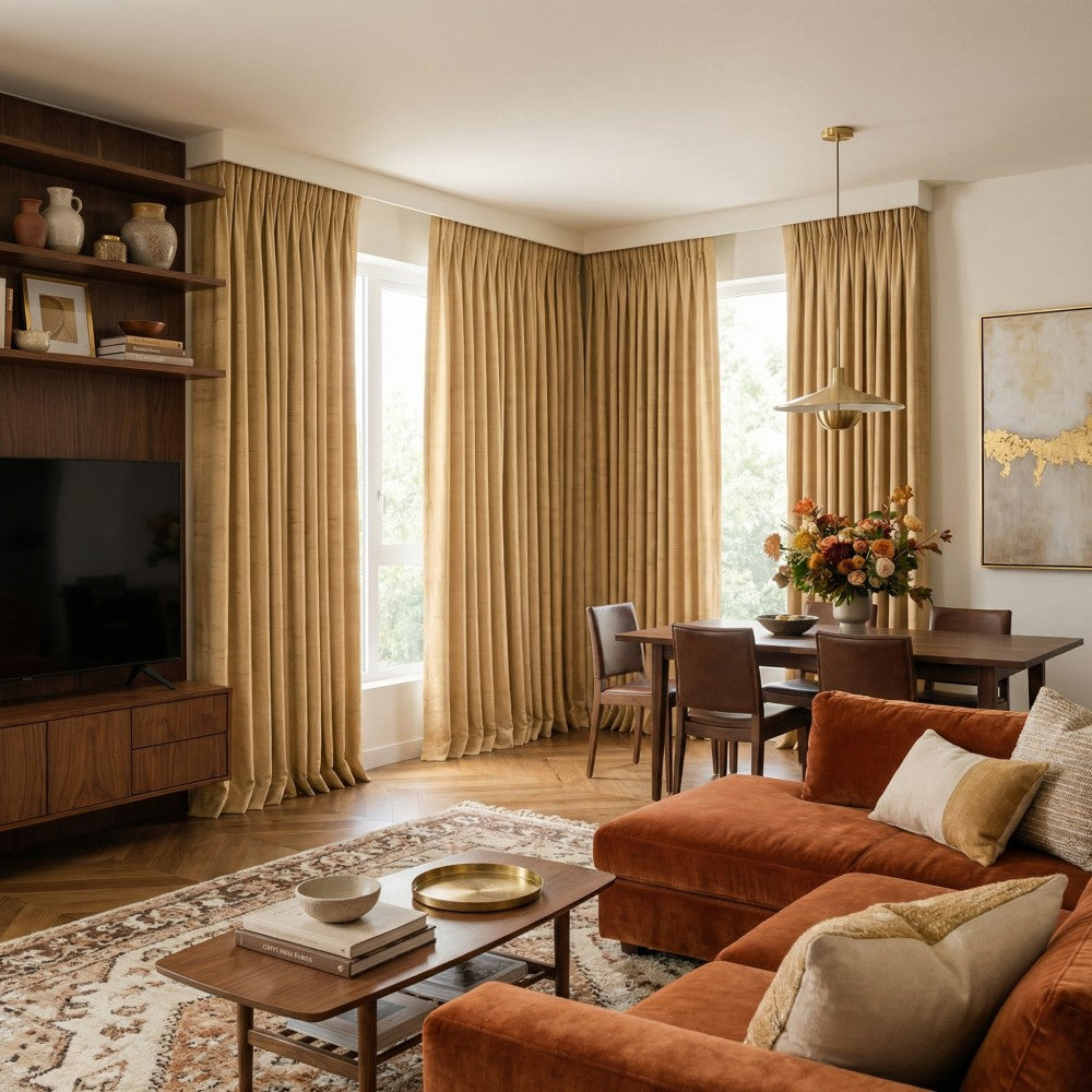 Luster Ripple Abstract Curtains