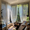 Lyra Lace Embroidered Daisy Sheer Curtains