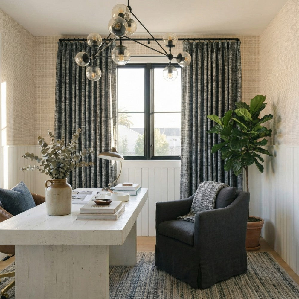 Marti Abstract Stripe Textured Curtains