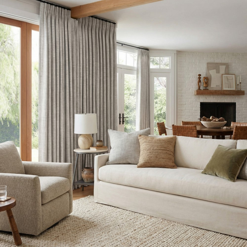 Marti Abstract Stripe Textured Curtains