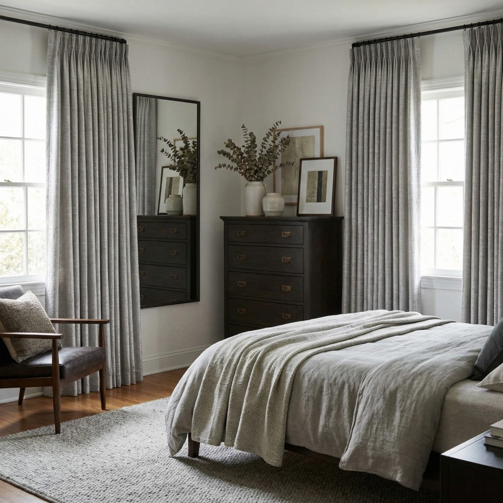 Marti Abstract Stripe Textured Curtains