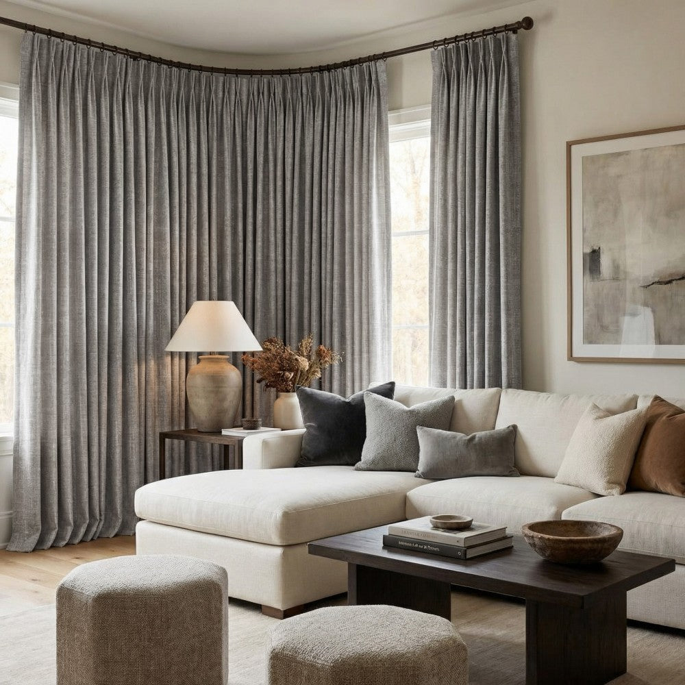 Marti Abstract Stripe Textured Curtains