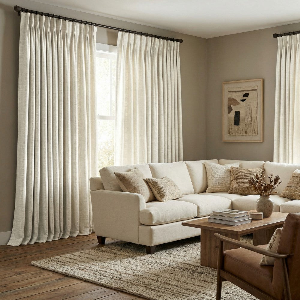 Marti Abstract Stripe Textured Curtains