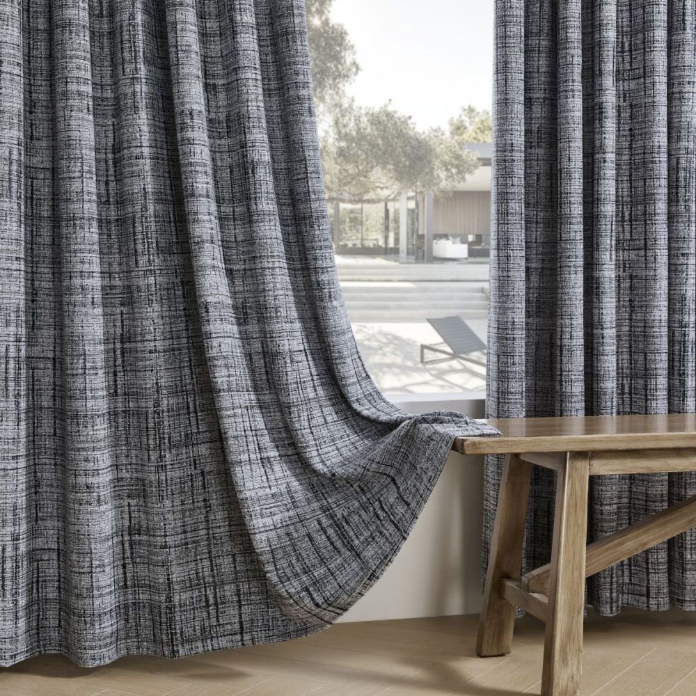 Marti Abstract Stripe Textured Curtains