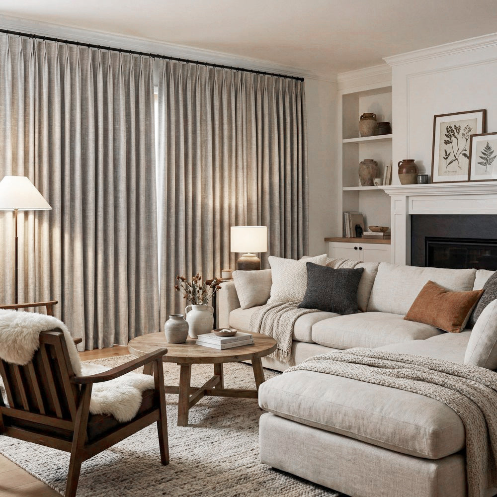 Marti Abstract Stripe Textured Curtains