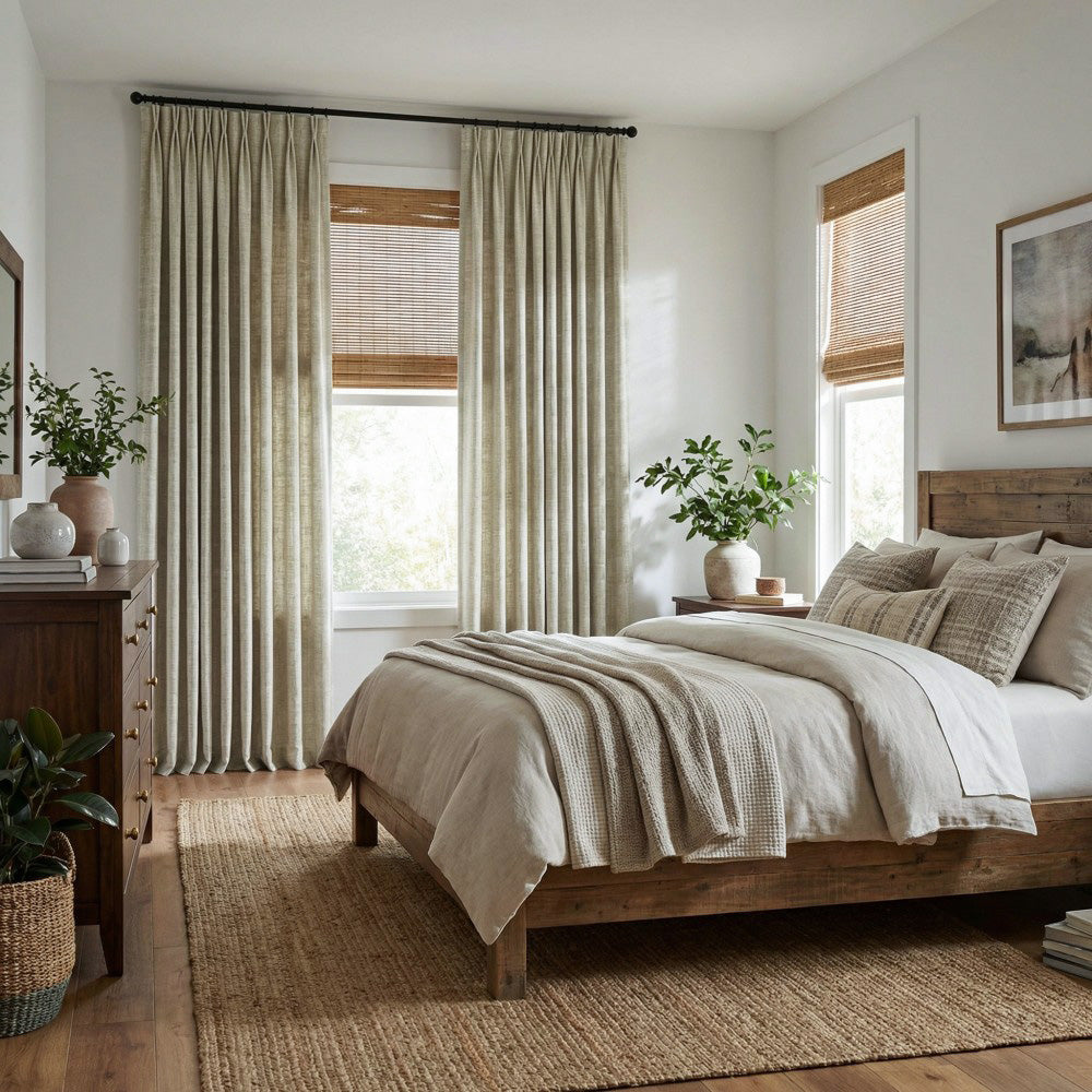Marti Abstract Stripe Textured Curtains