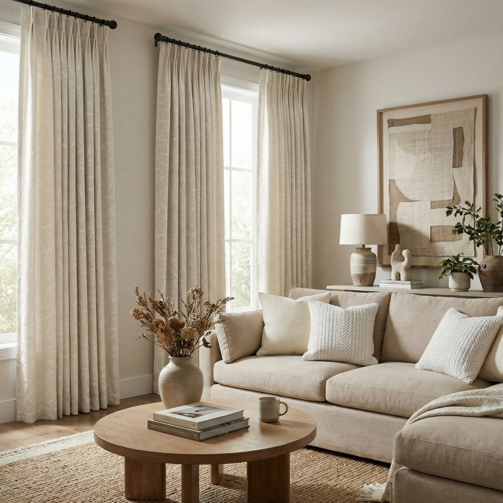 Marybel Glossy Abstract Ripple Curtains