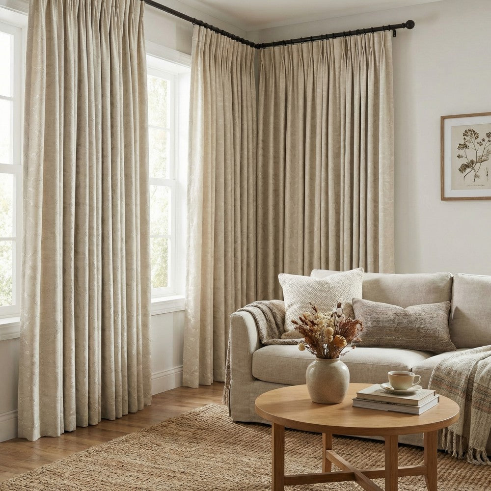 Marybel Glossy Abstract Ripple Curtains