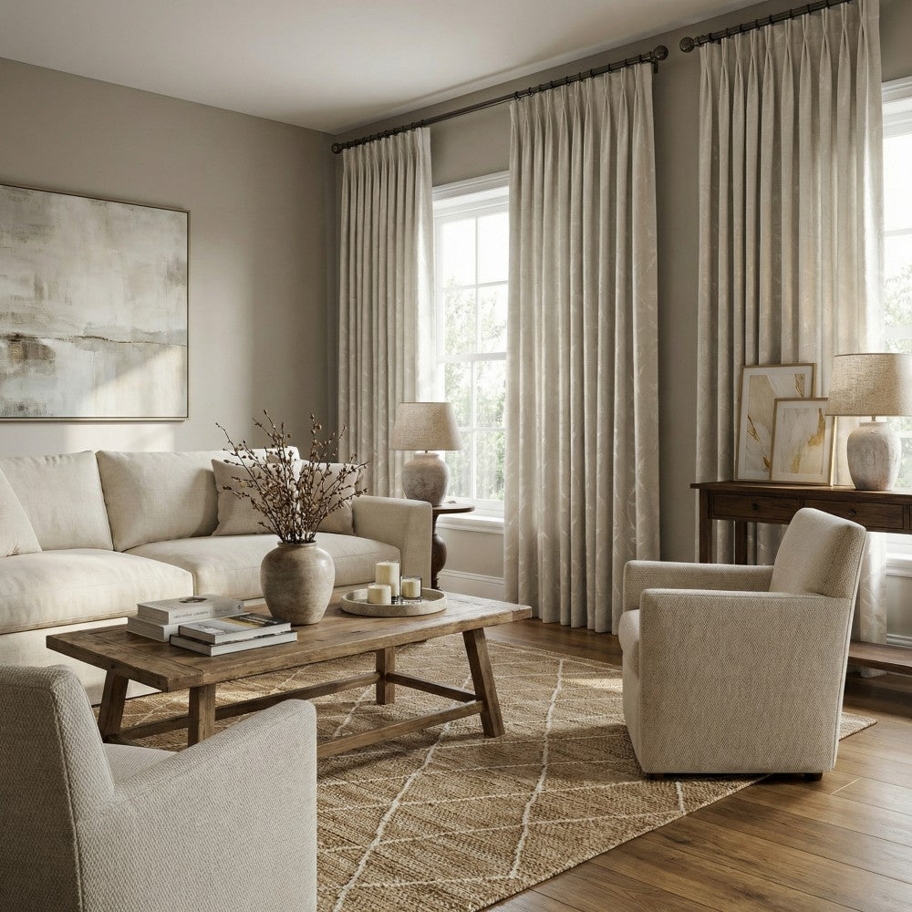 Marybel Glossy Abstract Ripple Curtains