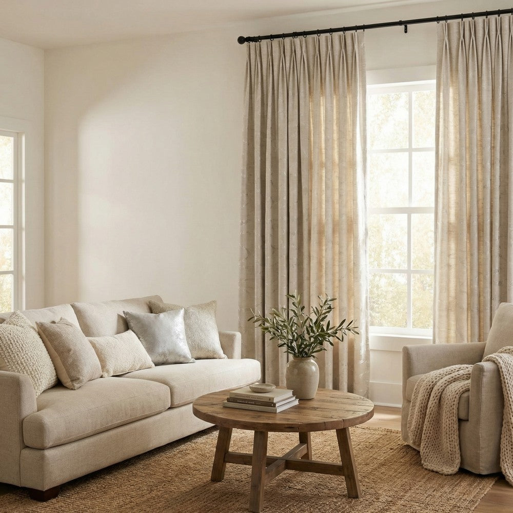 Marybel Glossy Abstract Ripple Curtains