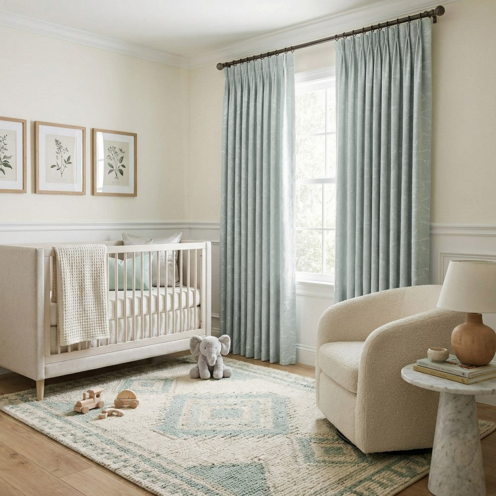 Marybel Glossy Abstract Ripple Curtains