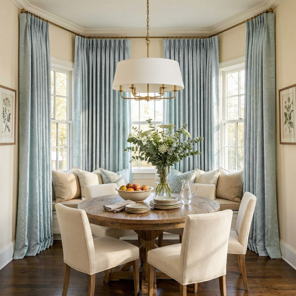 Marybel Glossy Abstract Ripple Curtains